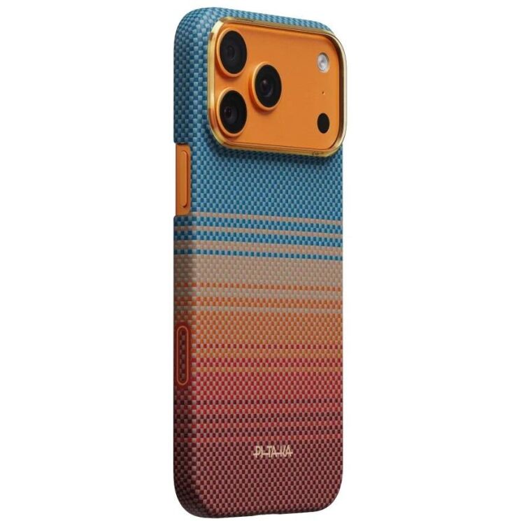 Ультратонкий чохол Pitaka Edge Case California Dream для iPhone 17 Pro Max (SCD1701PM) - Cyan / Orange: фото 2 з 11