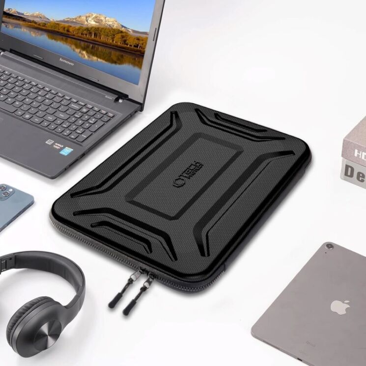 Универсальный чехол Tech-Protect Kevlar Pro для ноутбука диагональю 15-16 дюймов - Black: фото 8 из 13