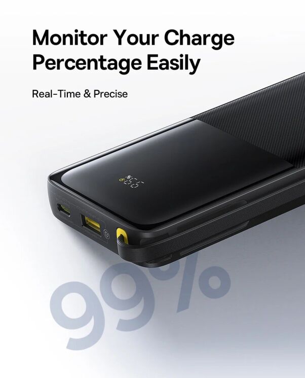 Зовнішній акумулятор Baseus Bipow 2 (20W) 10000mAh + кабель Type-C P10077101113-00 - Black: фото 15 з 23