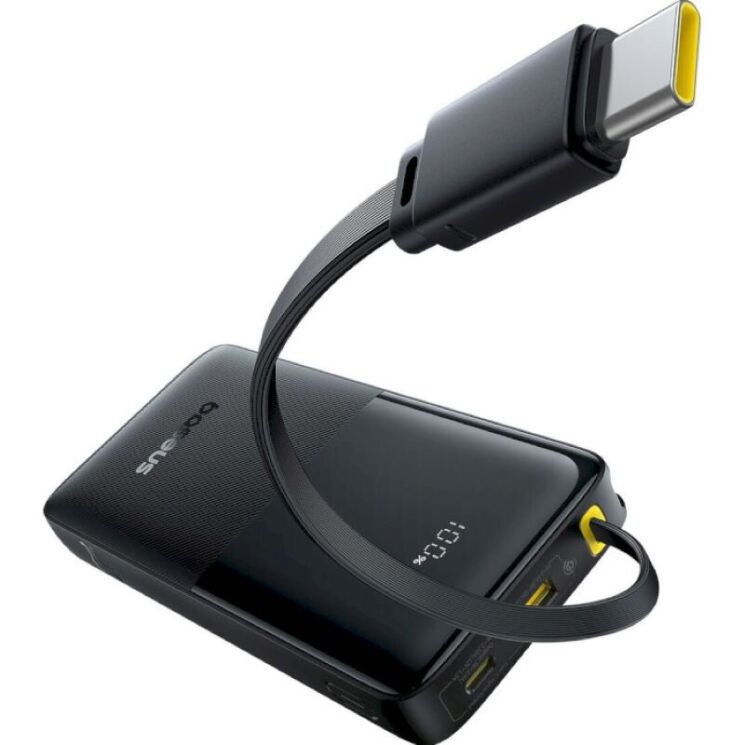 Зовнішній акумулятор Baseus Bipow 2 (20W) 10000mAh + кабель Type-C P10077101113-00 - Black: фото 3 з 23