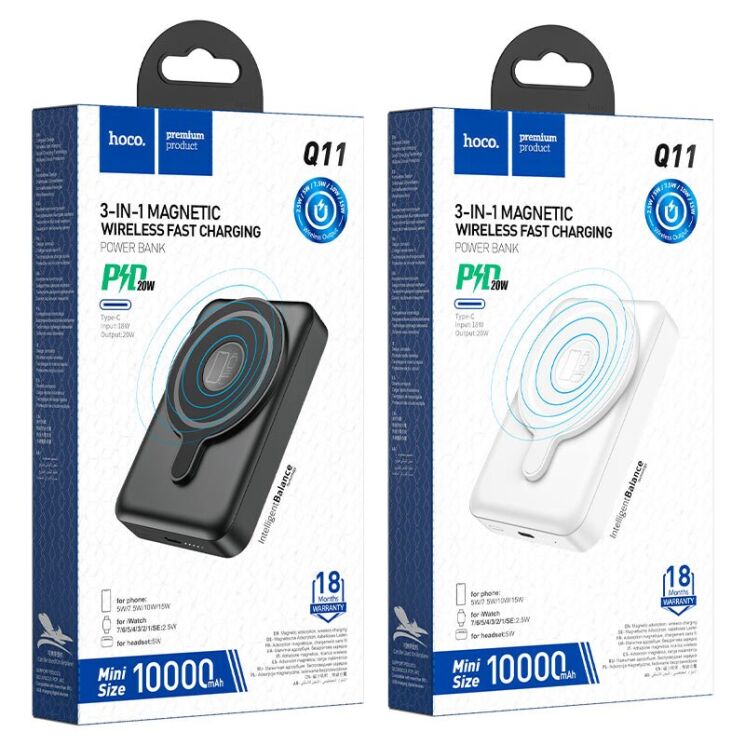Внешний аккумулятор Hoco Q11 (20W) 10000mAh - Black: фото 8 из 8