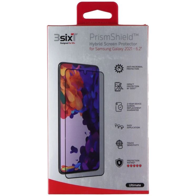 Захисна плівка 3SIXT PrismShield Hybrid для Samsung Galaxy S21 (G991) 3S-2067 - Black: фото 1 з 2