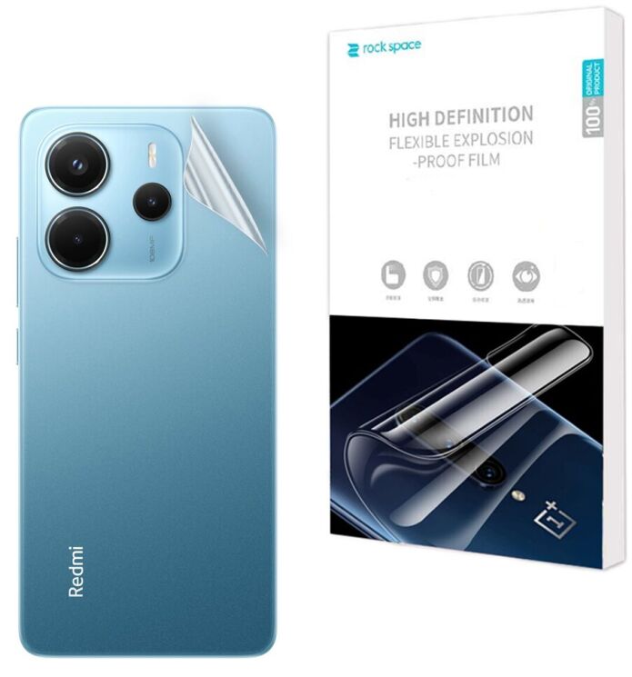 Захисна плівка на задню панель RockSpace Explosion-Proof SuperClear для Xiaomi Redmi Note 14 4G: фото 1 з 9