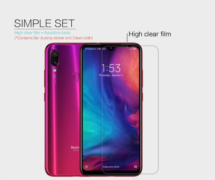 Защитная пленка NILLKIN Crystal для Xiaomi Redmi Note 7: фото 11 из 13