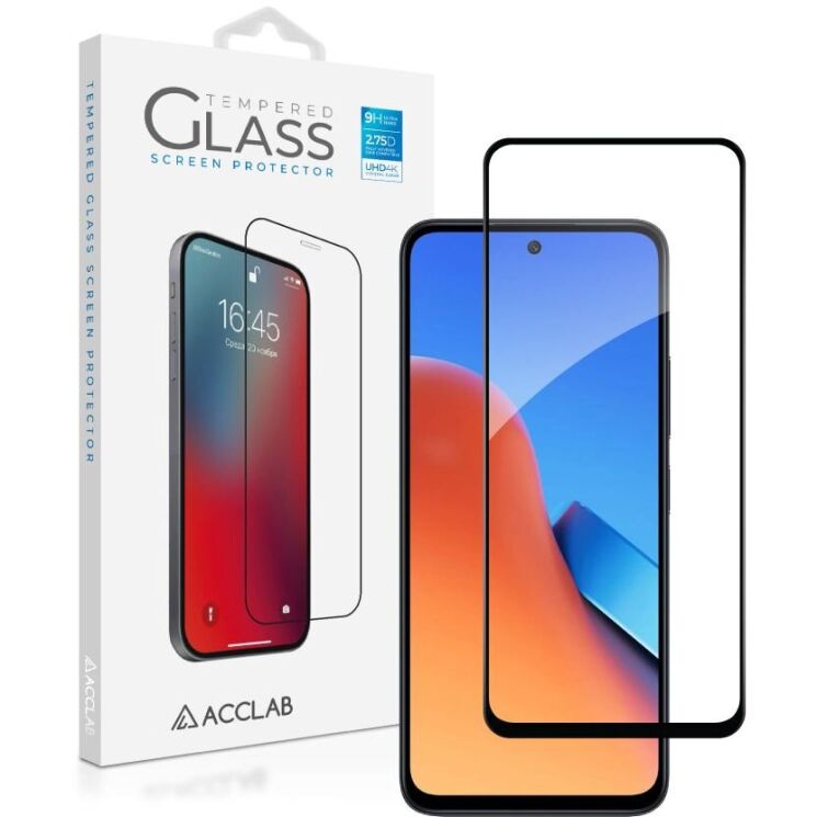 Защитное стекло ACCLAB Full Glue для Xiaomi Redmi 13 - Black: фото 1 из 7