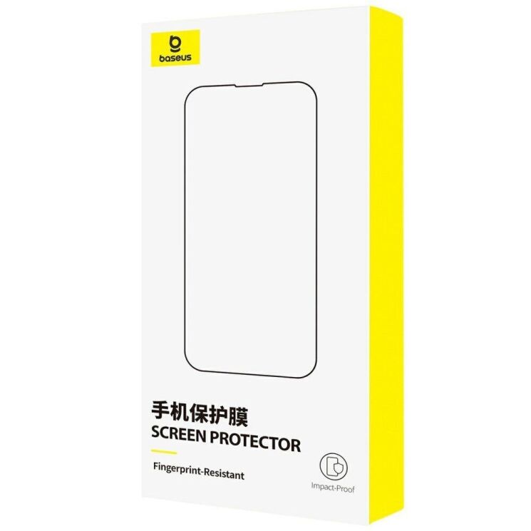 Защитное стекло BASEUS Anti Spy для Apple iPhone 16 Pro - Black: фото 3 из 4