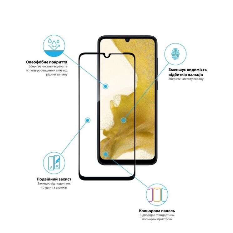 Защитное стекло Global Full Glue для Samsung Galaxy A05 (A055) / A05s (A057) - Black: фото 4 из 4