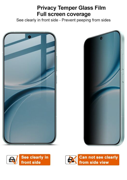 Защитное стекло IMAK HighPrivacy для Xiaomi Poco X8 Pro - Black: фото 5 из 11