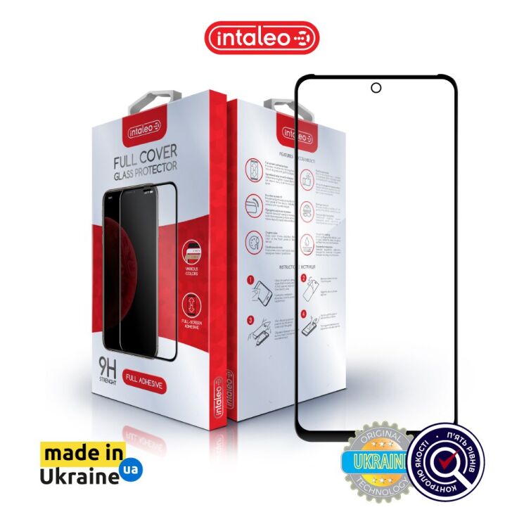Захисне скло Intaleo Full Glue для Motorola Moto G13 / G23 - Black: фото 3 з 9