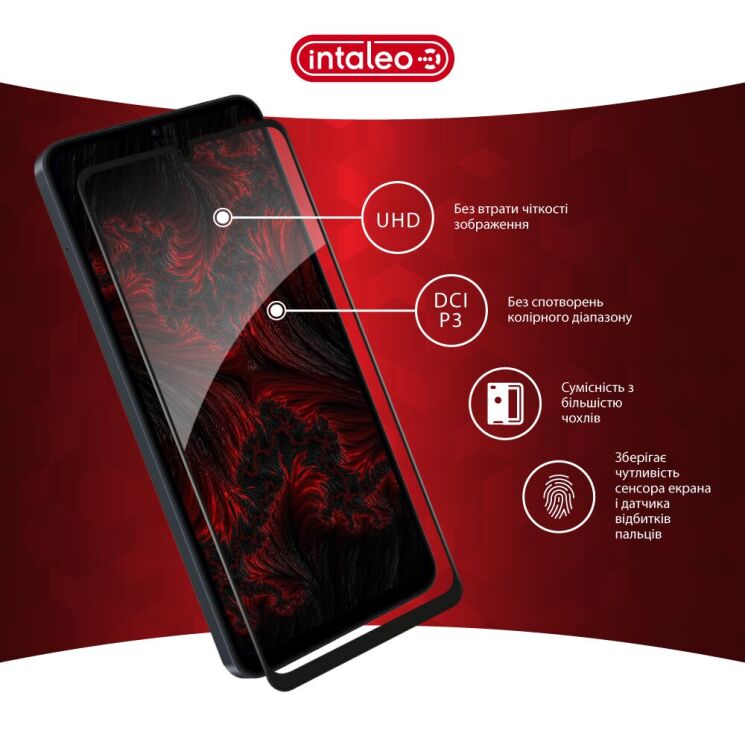 Защитное стекло Intaleo Full Glue для Samsung Galaxy A08 (A085) - Black (245302B) Защитное стекло Intaleo Full Glue для Samsung Galaxy A08 (A085) - Black: фото 5 из 9