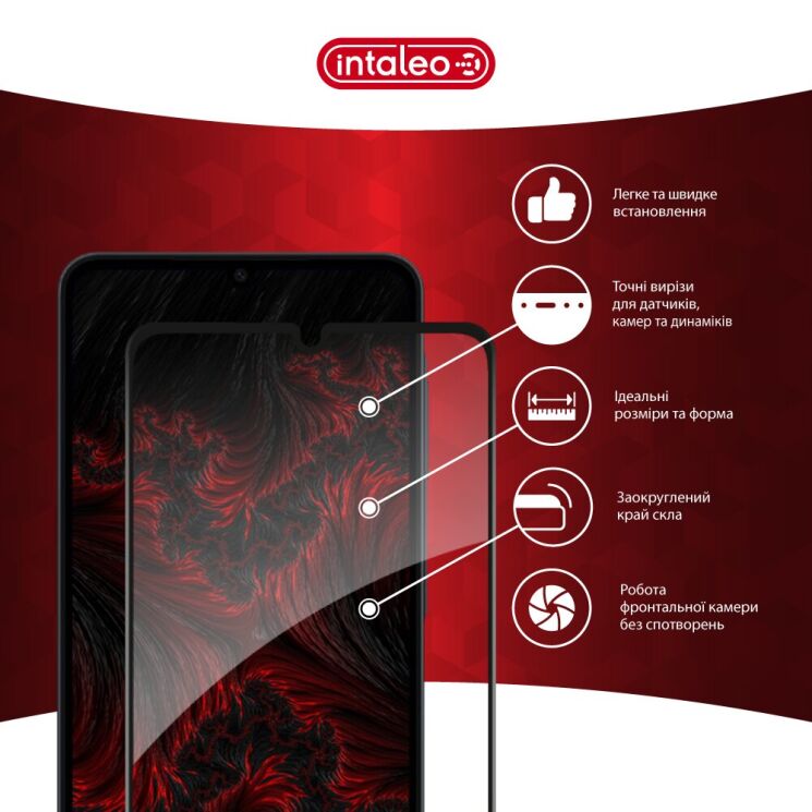 Защитное стекло Intaleo Full Glue для Samsung Galaxy A08 (A085) - Black (245302B) Защитное стекло Intaleo Full Glue для Samsung Galaxy A08 (A085) - Black: фото 4 из 9
