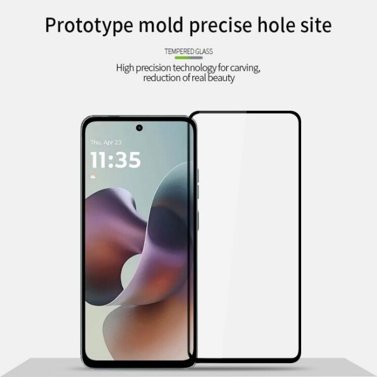 Захисне скло MOFI 9H Full Glue для Motorola Moto G56 - Black: фото 4 з 9
