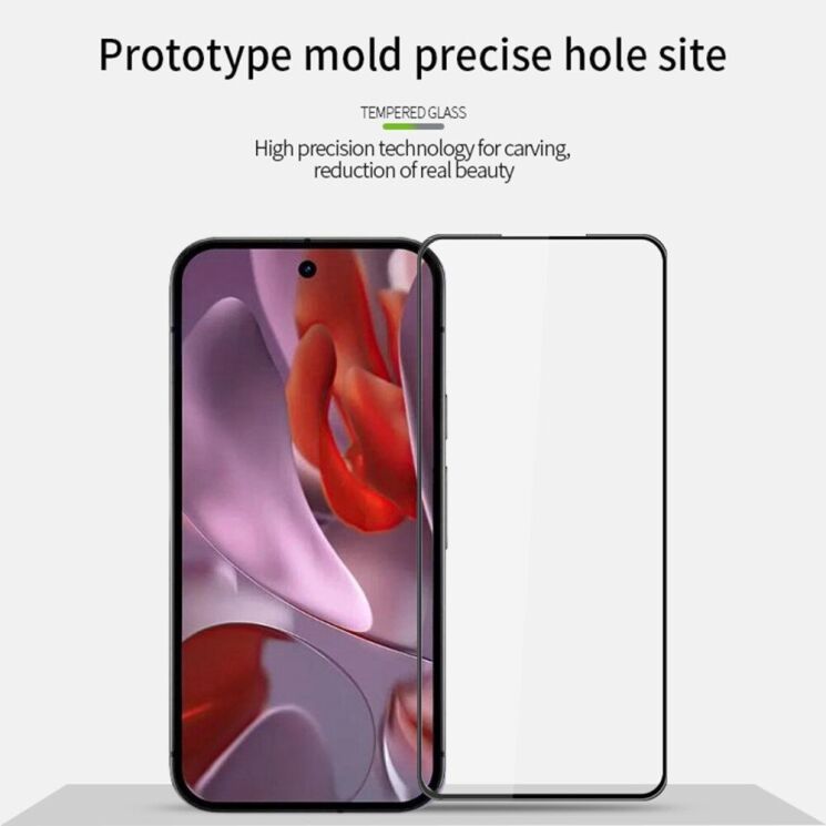 Защитное стекло MOFI Full Glue Protect для Google Pixel 9a - Black: фото 5 из 10