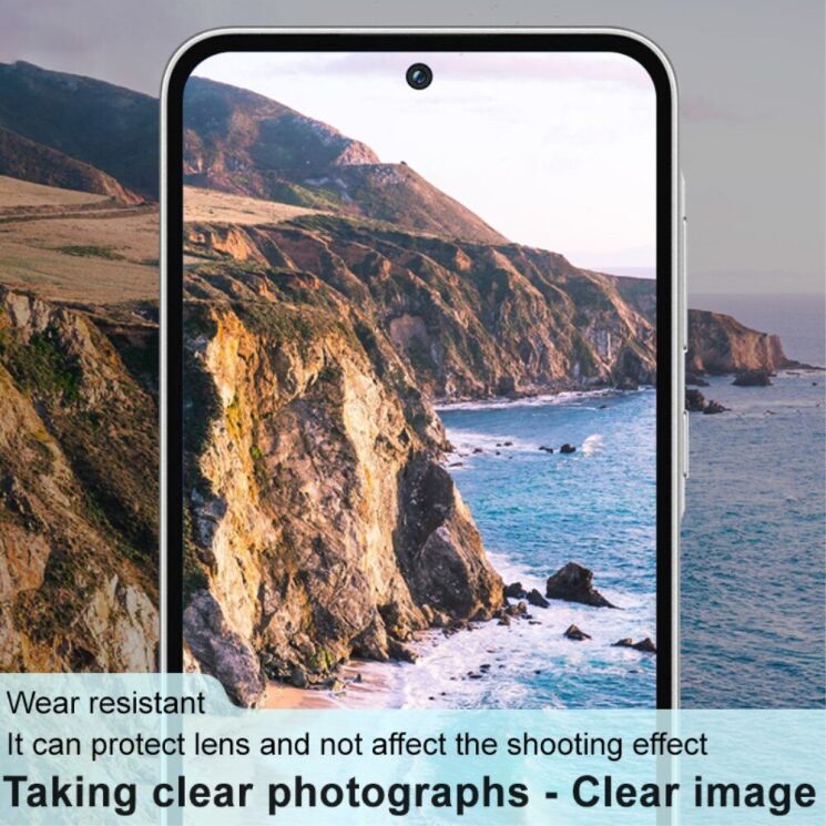 Защитное стекло на камеру IMAK Black Glass Lens для Samsung Galaxy A55 (A556) - Black: фото 6 из 10
