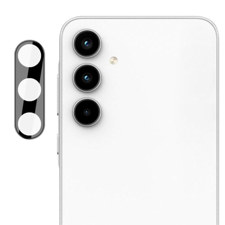 Защитное стекло на камеру IMAK Black Glass Lens для Samsung Galaxy A55 (A556) - Black: фото 1 из 10