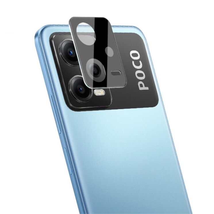 Защитное стекло на камеру IMAK Black Glass Lens для Xiaomi Poco X5 / Redmi Note 12 5G - Black: фото 3 из 11