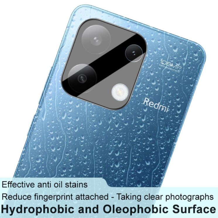 Защитное стекло на камеру IMAK Black Glass Lens для Xiaomi Redmi Note 13 - Black: фото 5 из 10