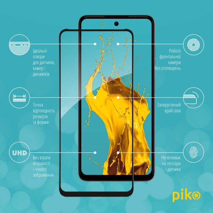 Защитное стекло Piko Full Glue для TECNO Spark Go 2024 - Black: фото 3 из 5