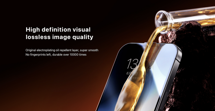 Защитное стекло Remax ES-01 Easy Glass для iPhone 17 Pro - Black: фото 6 из 6