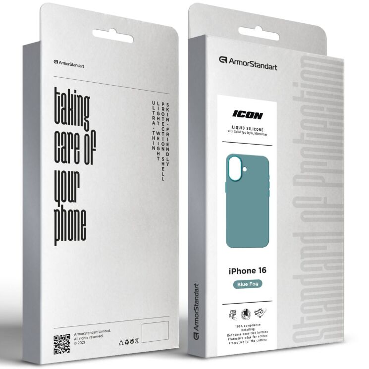 Захисний чохол ArmorStandart ICON2 Case для iPhone 16 - Blue Fog: фото 3 з 9