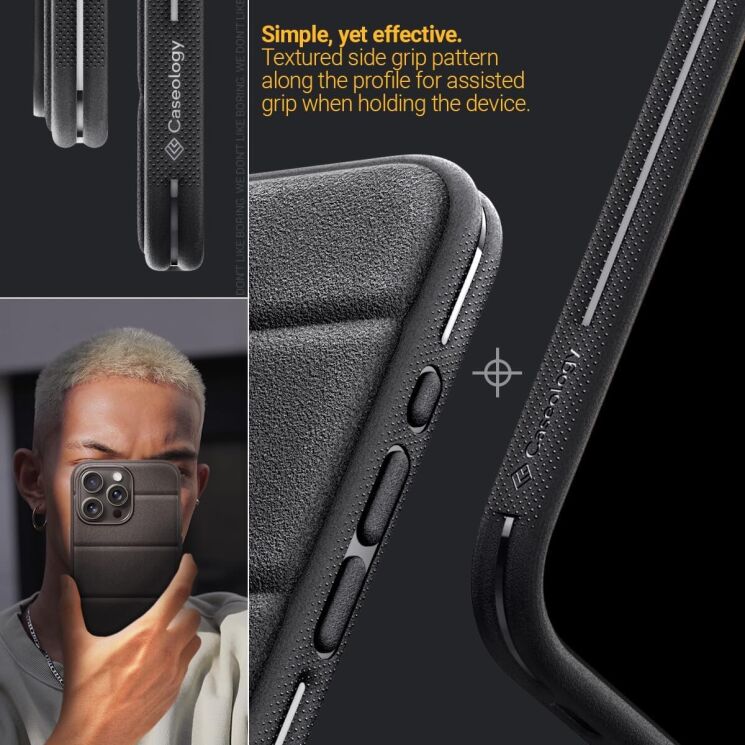 Защитный чехол Caseology Athlex by Spigen для Apple iPhone 15 Pro Max (ACS06623) - Active Black: фото 12 из 15