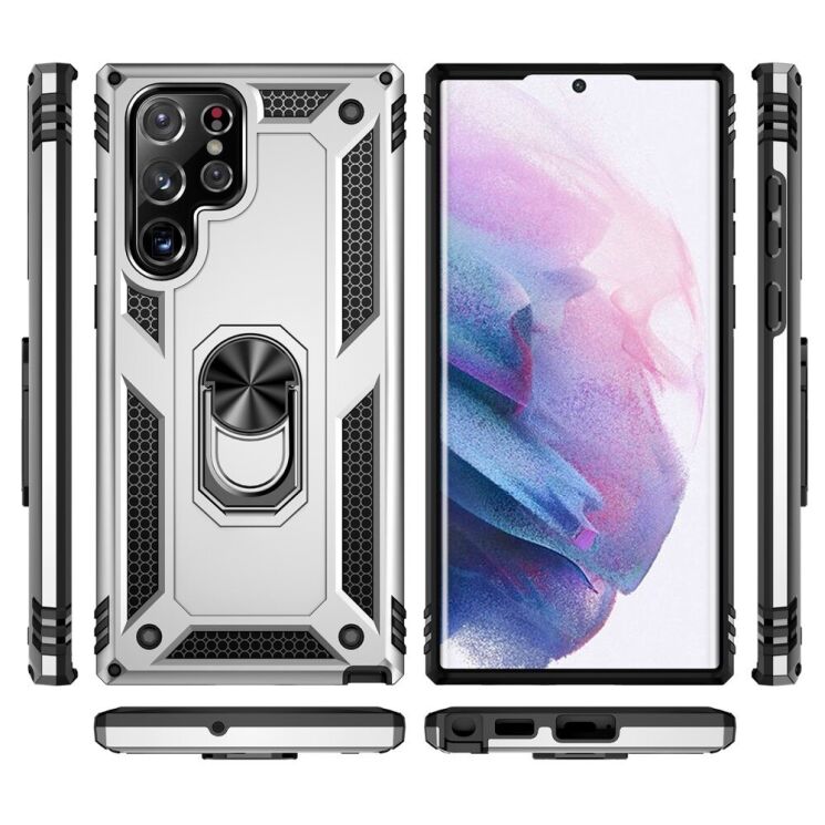 Защитный чехол Deexe Armor Case для Samsung Galaxy S22 Ultra (S908) - Black: фото 8 из 8