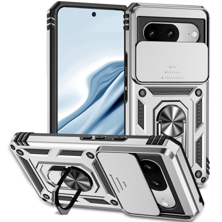 Захисний чохол Deexe Armor Shield для Google Pixel 8 - Silver: фото 1 з 9