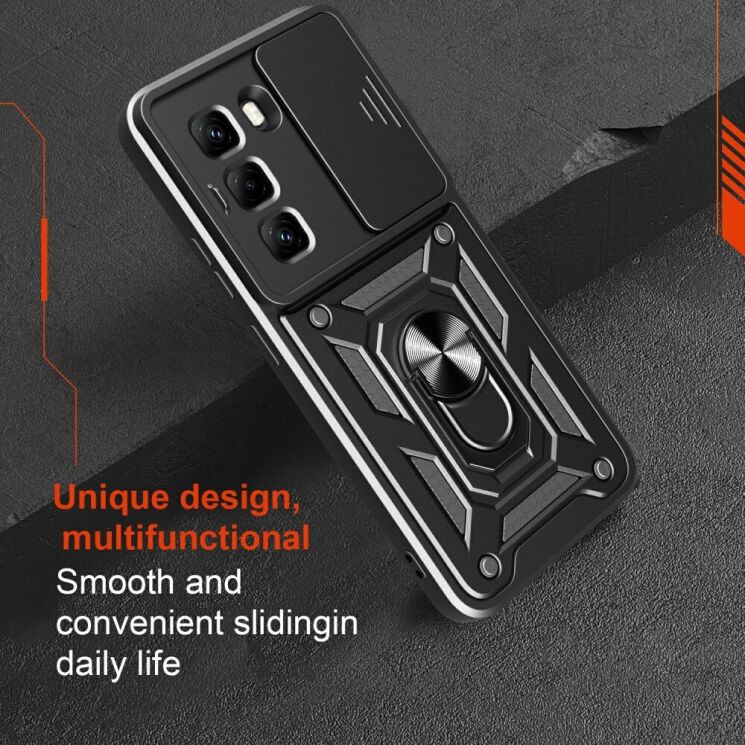 Защитный чехол Deexe Armor Shield для Infinix Hot 50 Pro - Red: фото 2 из 8