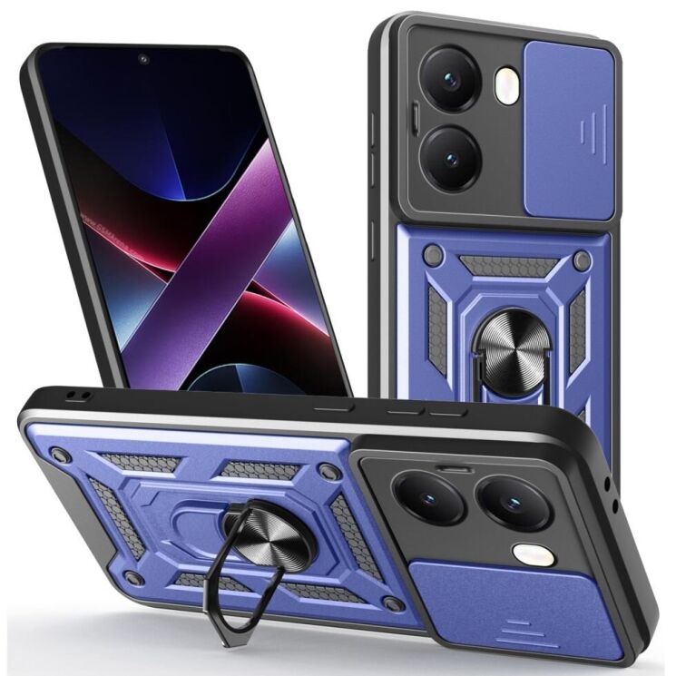 Захисний чохол Deexe Armor Shield для Xiaomi Poco X7 Pro - Blue: фото 1 з 10