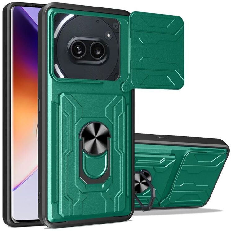Защитный чехол Deexe Armor Slider для Nothing Phone (2a) - Blackish Green: фото 1 из 8