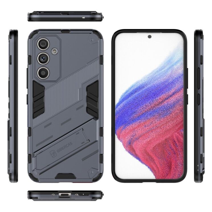 Защитный чехол Deexe Bibercas для Samsung Galaxy A54 (A546) - Dark Blue: фото 5 из 7