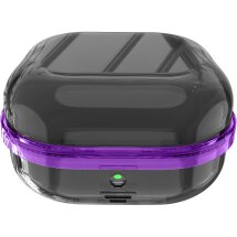 Защитный чехол Deexe Clear Guard для Samsung Galaxy Buds 4 / Buds 4 Pro - Black / Purple: фото 1 из 1