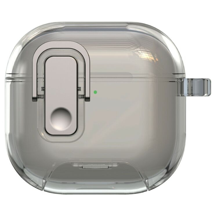 Захисний чохол Deexe Clear Stand для AirPods 5 / 4 - Transparent Black: фото 1 з 8