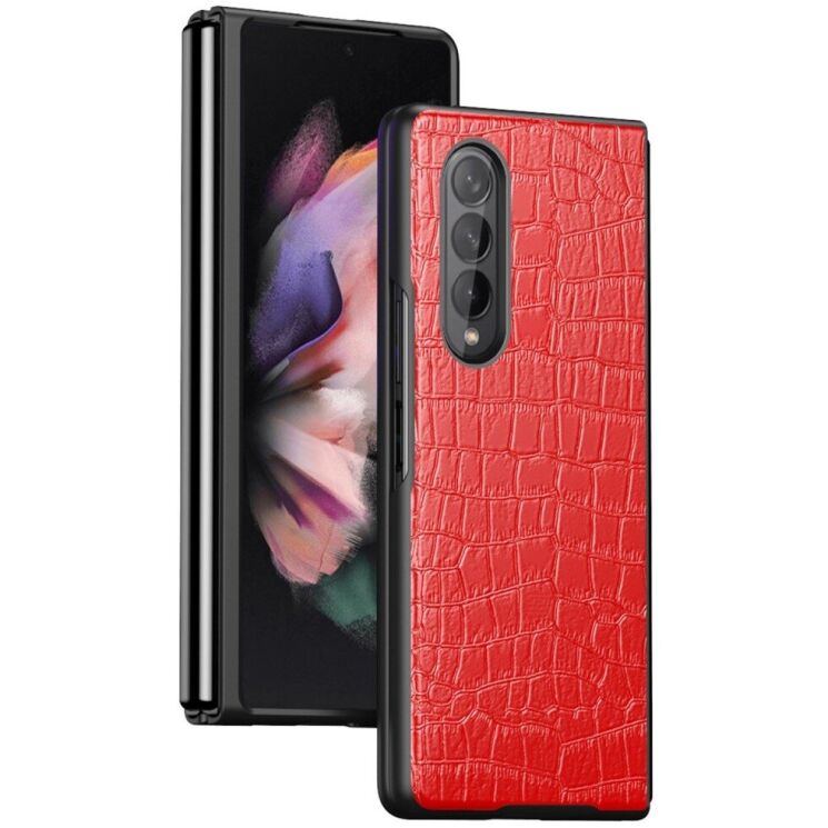 Защитный чехол Deexe Crocodile Cover для Samsung Galaxy Fold 4 - Red: фото 1 из 12