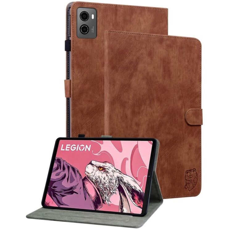 Защитный чехол Deexe Cute Tiger для Lenovo Legion Tab - Brown: фото 1 из 10