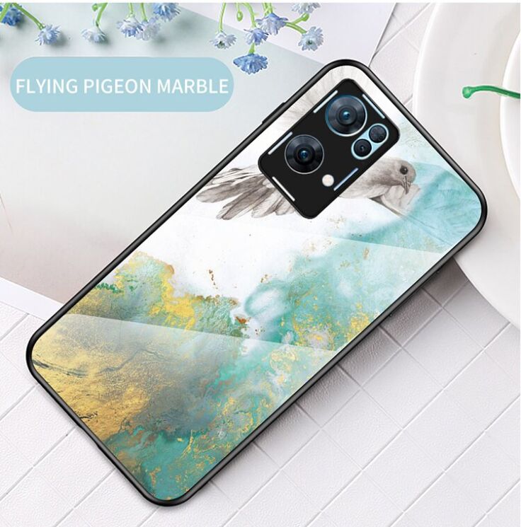 Защитный чехол Deexe Gradient Pattern для OPPO Reno 7 Pro - Flying Pigeon: фото 2 из 9