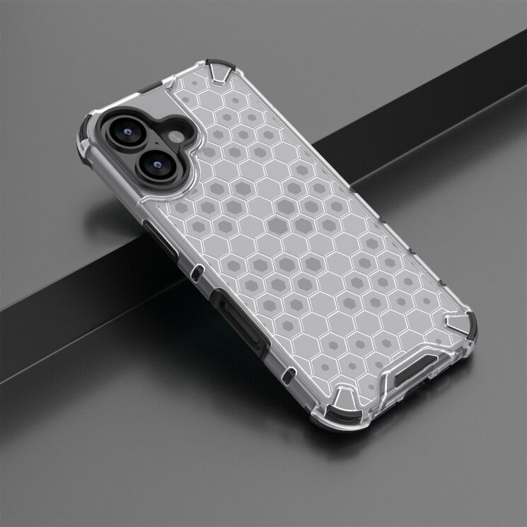 Защитный чехол Deexe Honeycomb Series для Apple iPhone 17 - Grey: фото 6 из 8