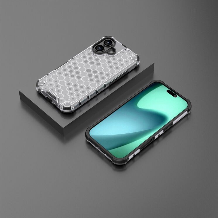 Защитный чехол Deexe Honeycomb Series для Apple iPhone 17 - Grey: фото 5 из 8