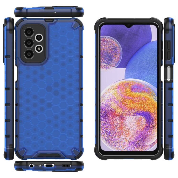 Захисний чохол Deexe Honeycomb Series для Samsung Galaxy A23 (A235) - Blue: фото 2 з 5