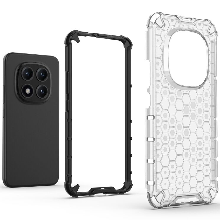 Защитный чехол Deexe Honeycomb Series для Xiaomi Redmi Note 15 Pro Plus / Poco M8 Pro 5G - Grey: фото 5 из 6