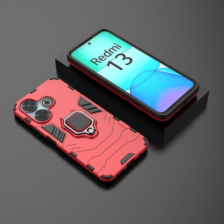 Защитный чехол Deexe Hybrid Case для Xiaomi Redmi 13 - Red: фото 4 из 6