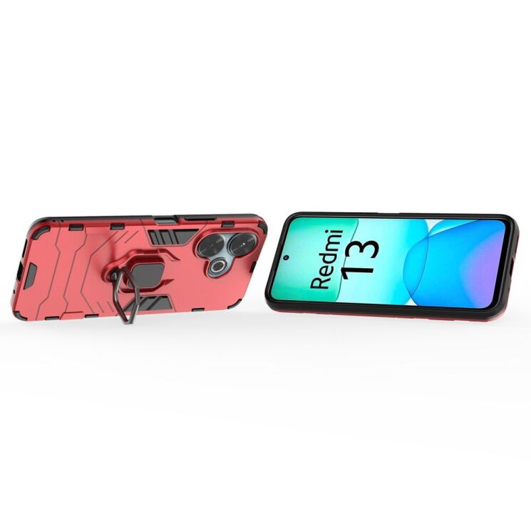 Защитный чехол Deexe Hybrid Case для Xiaomi Redmi 13 - Red: фото 3 из 6