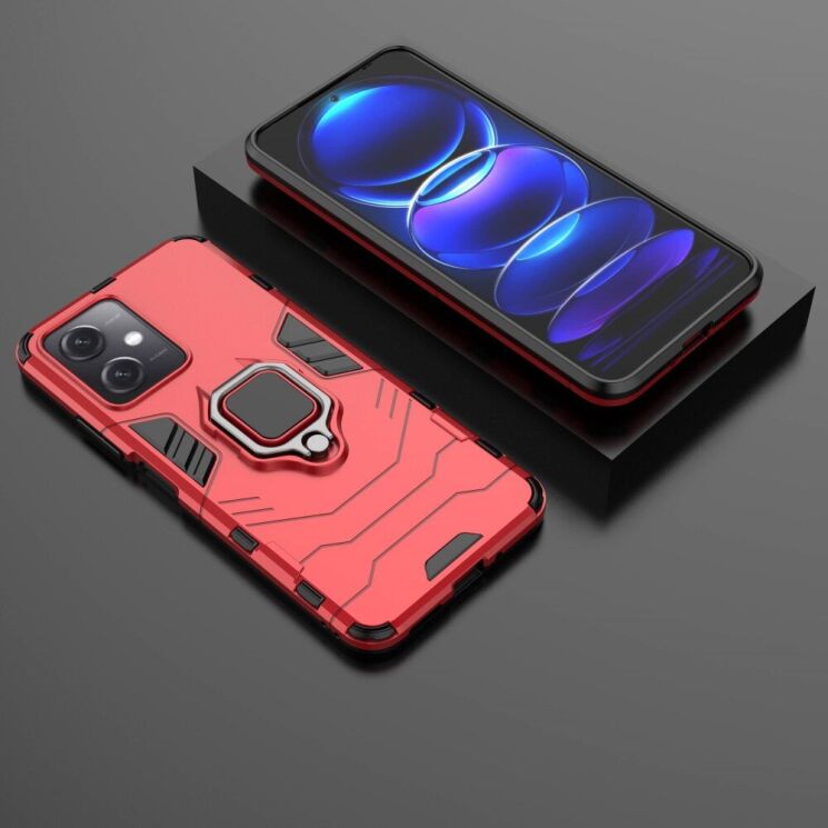 Защитный чехол Deexe Hybrid Case для Xiaomi Redmi Note 12 5G / Poco X5 - Red: фото 6 из 7