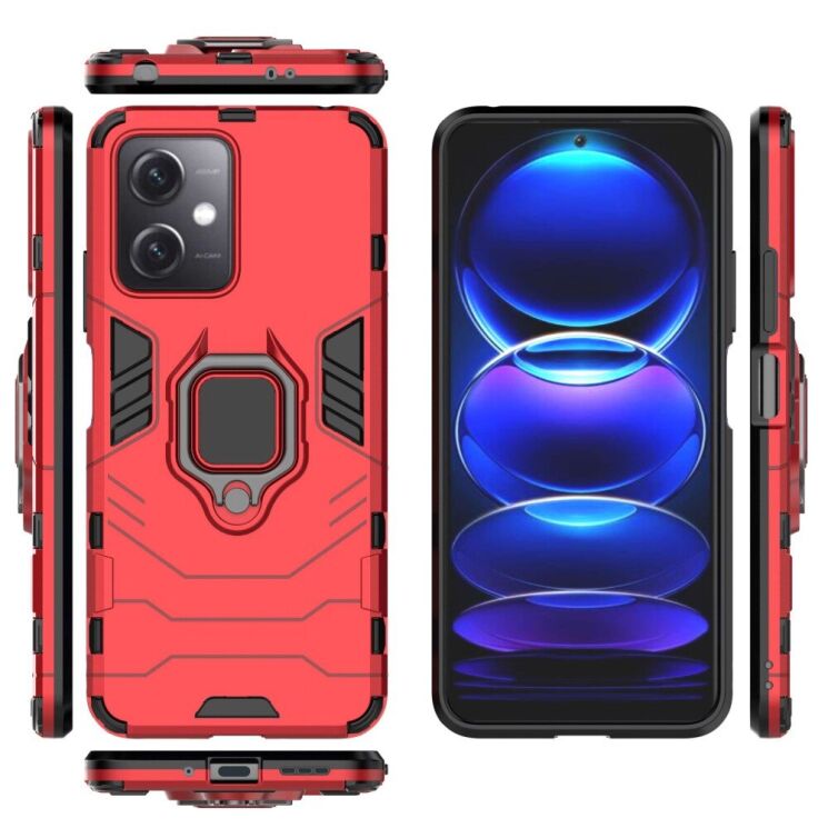 Защитный чехол Deexe Hybrid Case для Xiaomi Redmi Note 12 5G / Poco X5 - Red: фото 5 из 7