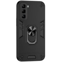 Защитный чехол Deexe Hybrid Shell для Infinix Hot 50 Pro - Black: фото 1 из 7