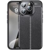 Захисний чохол Deexe Leather Cover для Apple iPhone 16 Pro - Black (360504B)