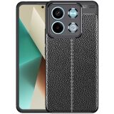 Защитный чехол Deexe Leather Cover для Xiaomi Redmi Note 13 5G - Black: фото 1 из 9