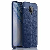 Защитный чехол Deexe Leather Cover для Xiaomi Redmi Note 9 Pro / Note 9S / Note 9 Pro Max - Blue: фото 1 из 9