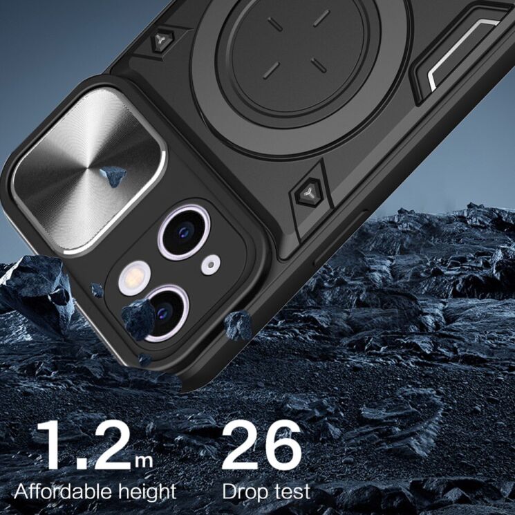 Защитный чехол Deexe Magnetic Space для Apple iPhone 13 - Silver: фото 5 из 8