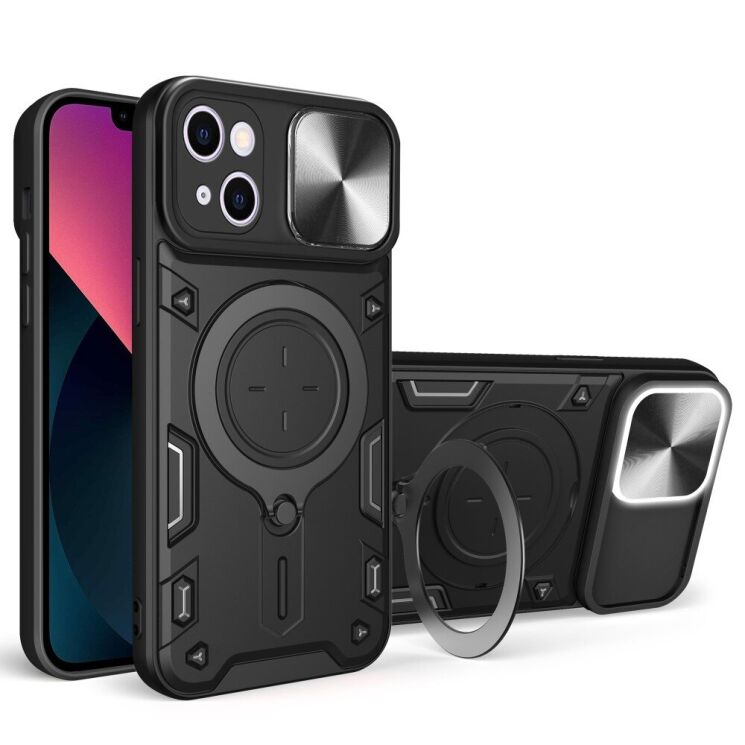 Защитный чехол Deexe Magnetic Space для Apple iPhone 13 - Black: фото 1 из 8